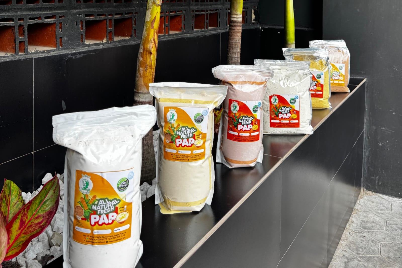 Variety of fresh natural pap